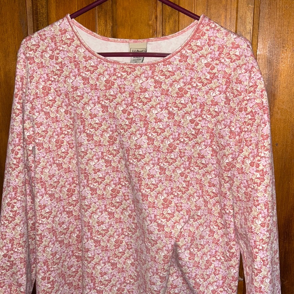 Cute LL Bean flowered tunic 3X